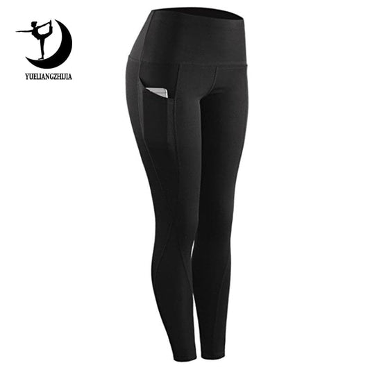 2019 high waist sports legging with pocket for women fashion new female workout stretch pants plus size Elastic fitness leggings - Athleisure Modern Leggings